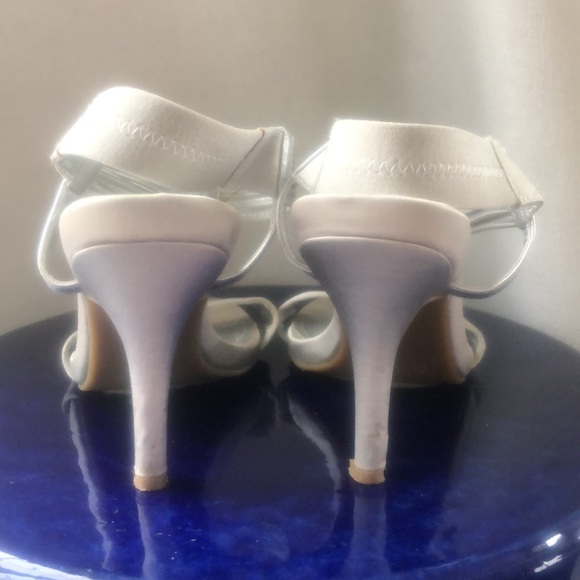 Wedding guest bridal bridesmaid bride prom dance comfortable strappy heel silver - Picture 4 of 13